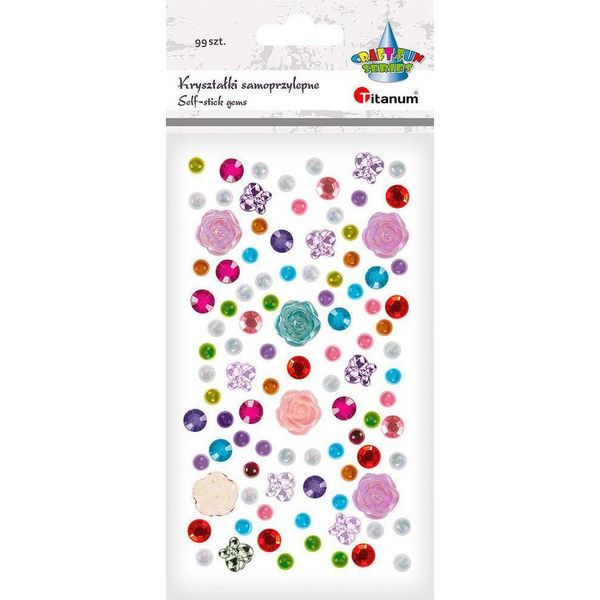 Miscela Di Cristalli Colorati Autoadesivi 99Pz Titanio-image
