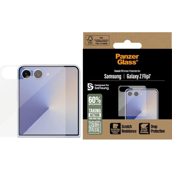 Panzerglass ® Pellicola Protettiva Samsung Galaxy Z Flip7 | Classic Fit-image