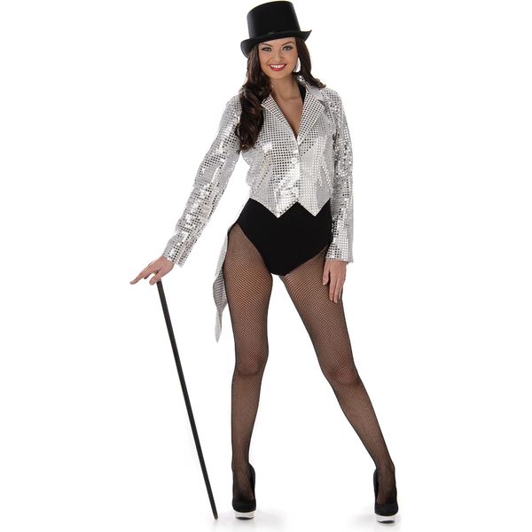 Costume Charleston Da Donna Argento - L-image