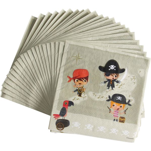 20 Tovaglioli Pirata 33 X 33 Cm - Taglia Unica-image