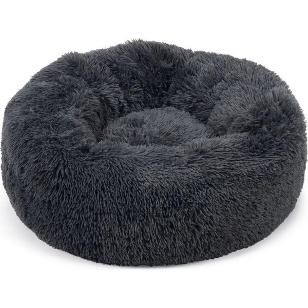 Beeztees Yali - Letto Per Cani - Peluche - Grigio - Diam. Diam. 70 Cm-image