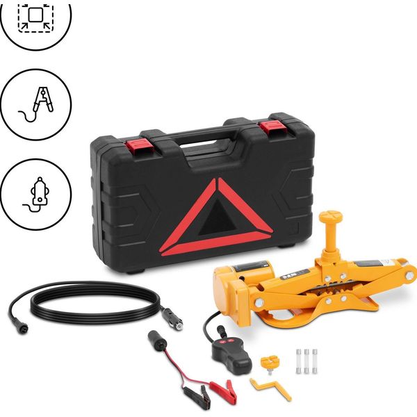Msw Martinetto Elettrico - 12 V - 3 T - Set Per Cambio Ruote - Martinetto A Forbice-image