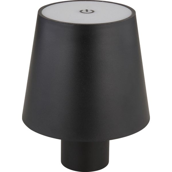 Globo Lampada Da Tavolo Led Ricaricabile Vannie, Lampada A Bottiglia, H 13 Cm, Dimmerabile, Nero, 58438GS-image