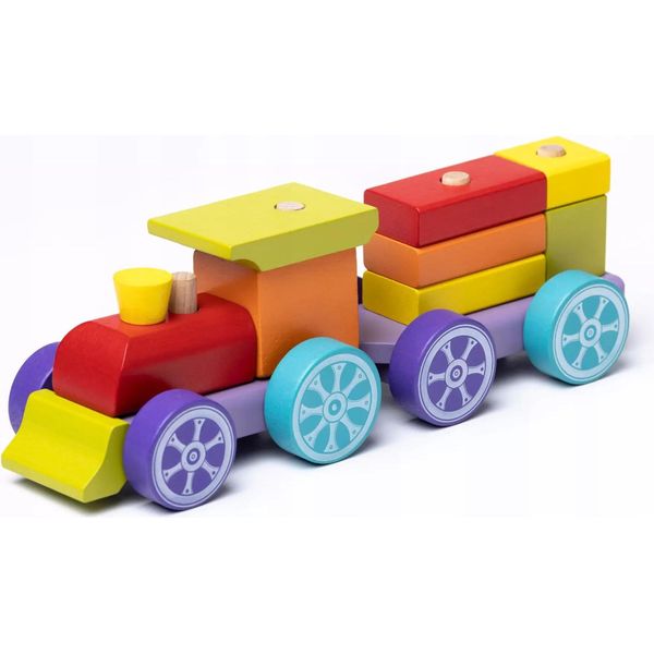 Blocchi Di Legno Educativi Cubika Train, 10 Pezzi. 15603-image