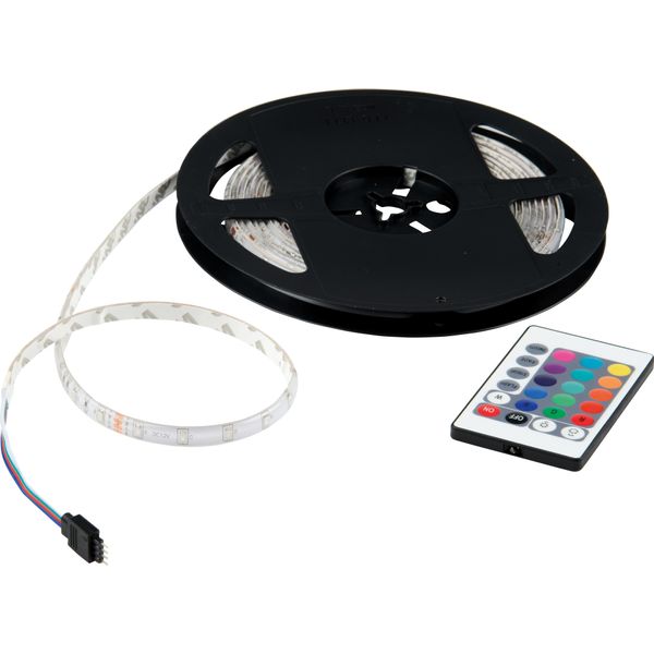 Grundig Striscia Led Flessibile Di 3 Metri - Striscia Luminosa Con 16 Colori E Telecomando - Striscia Led Autoadesiva Dimmerabile Per Illuminazione Decorativa-image