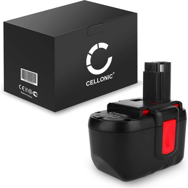 Cellonic Batteria BAT030, 2607335445, 2607335510, 2607335561, 2607335268 Compatibile Con Bosch Gsb 24,GML 24 V-CD, Gbh 24 Vf, Gml 24 V Ricambio Da 3Ah, 24V, Per Utensile Attrezzo Power Tool-image