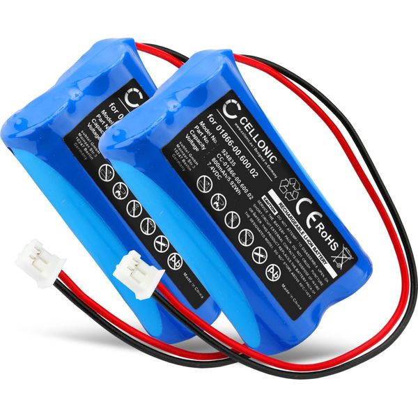 2X Subtel Batteria 01866-00.600.02 Compatibile Con Gardena C 1060 Solar Plus Ricambio Da 800Mah, 7.4V, Per Utensile Attrezzo Power Tool-image