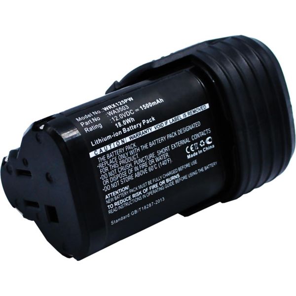 Subtel Batteria WA3503, WA3505, WA3509 Compatibile Con Worx WX128, WX382, WX126,WX382.3, WX125, WX540.3, WX540 Ricambio Da 1500Mah, 12V, Per Utensile Attrezzo Power Tool-image