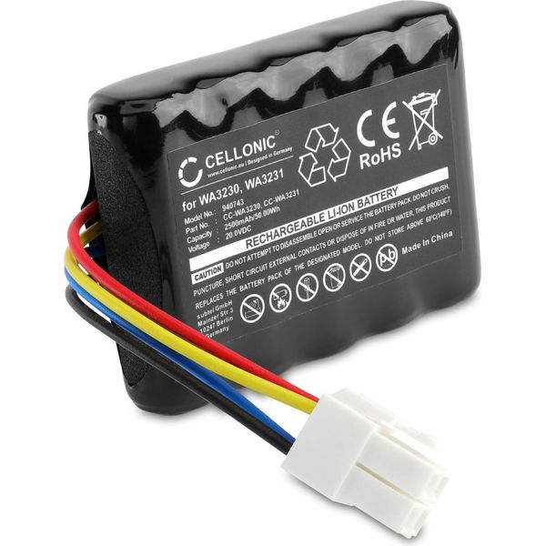 Cellonic Batteria Compatibile Con Worx Landroid S300, WR105SI, Landroid S Basic, WR106SI, WR102SI, Landroid S500I, WR101SI, Landroid S500I (WA3230, WA3231, 50032492), 2500Mah 20.0V-image