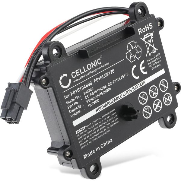 Cellonic Batteria Compatibile Con Bosch Indego 400, Xs 300, S Plus 400, Bosch F016L69176, F016104898, 2500Mah 18V Ioni Di Litio-image