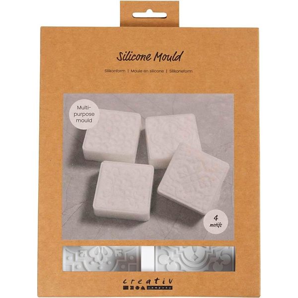 Creativ Company Stampo In Silicone Quadrato Design Artigianato E Sapone-image