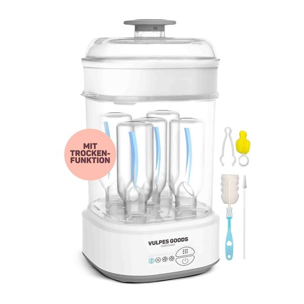 Sterilizzatore Vulpes Goods, Per Biberon, Sterilizzatore 5 In 1, Sterilizzatore A Vapore Con Funzione A Secco, Sterilizzatore Per Biberon, Set Di Pulizia-image
