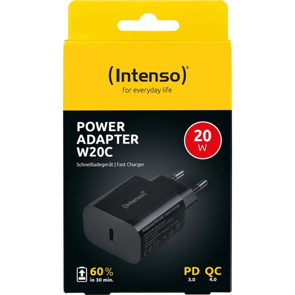 Intenso 7802010 Intenso Power Adapter 1X USB-C 20W Black-image