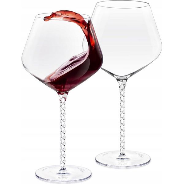 Wilmax Julia Bicchieri Da Vino Fatti A Mano 2 Pezzi 950 Ml Lavabili In Lavastoviglie Moderni Bicchieri Da Vino Bianchi Resistenti All'appannamento-image