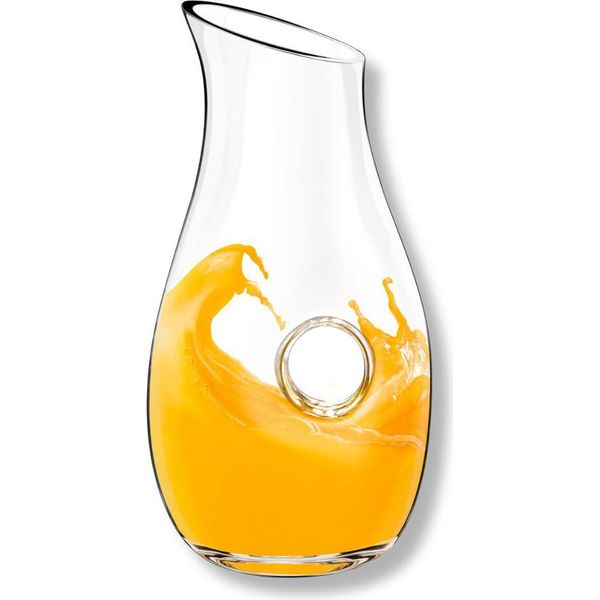 Wilmax Brocca In Vetro 1400 Ml | Brocca D'acqua In Vetro | Brocca D'acqua In Vetro | Caraffa Per Vino | Brocca D'acqua | Brocca Per Il Tè | Confezione Regalo | Trasparente, 1 Pezzo-image