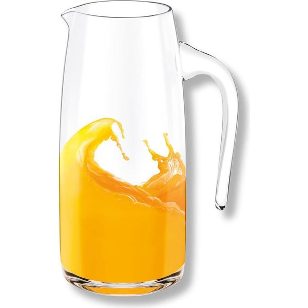 Wilmax Brocca In Vetro 1000 Ml | Brocca D'acqua In Vetro | Brocca D'acqua In Vetro | Caraffa Per Vino | Brocca D'acqua | Brocca Per Il Tè | Confezione Regalo | Trasparente, 1 Pezzo-image