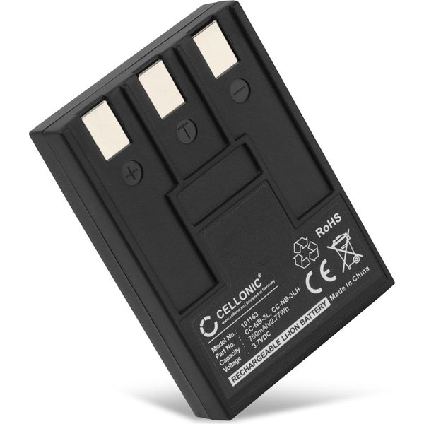Cellonic, Batteria Per Fotocamera Compatibile Con Canon Digital Ixus Ii, Digital Ixus I, Digital Ixus 750 (750Mah, 3.7V)-image