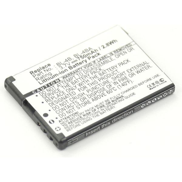 Subtel Batteria BL-4B Compatibile Con Nokia 2630 / 2760 / 5000 / 6111 / 6131 / 7360 / 7370 / 7373 / N76 Ricambio Da 750Mah Sostituzione Per Smartphone Telefono Cellulare-image