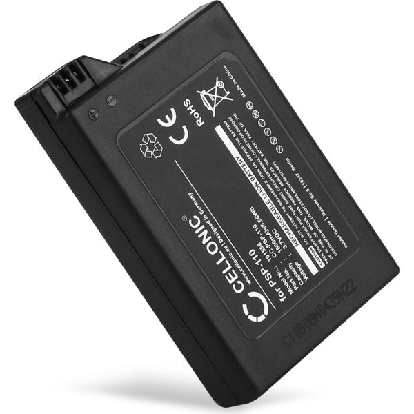Cellonic Batteria Compatibile Con Sony Psp 1 (PSP-1000, 1001, 1002, 1003, 1004, 1005, 1006, 1007, 1008, 1010) Psp Fat, 1800Mah 3.6V - 3.7V - Ricambio Per Consolle Controller Palmare-image