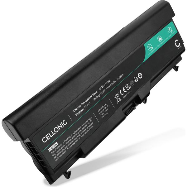 1X Cellonic Batteria Compatibile Con Lenovo Thinkpad T420, T530I, T520, T510, T530, T410, SL400, L520, W510, L512, Edge E420, L430, SL500, Edge 14, L420, Edge 15, T410I, Edge E425, Edge E520, Thinkpad W520 6600Mah 10.8V-image