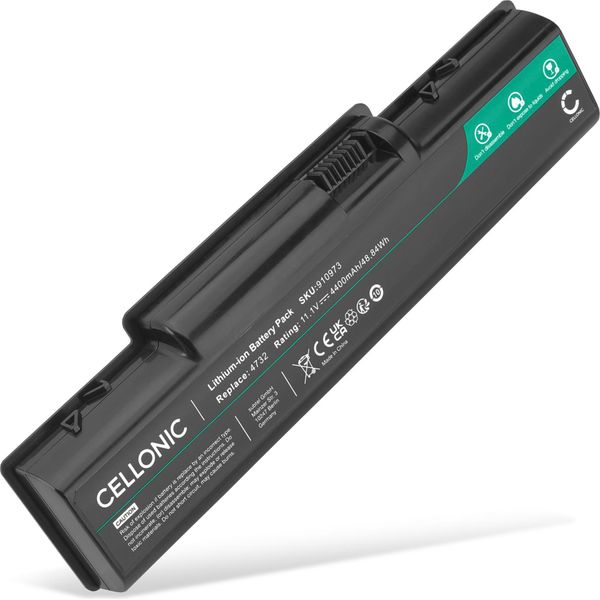 Cellonic Batteria Compatibile Con Acer Aspire 5732Z, 5734Z, 5541, 5732, 5732ZG, 7715, 5541G, 7715Z, AS09A31 4400Mah 10.8V - 11.1V Ricambio Per Portatili, Notebook, Laptop-image