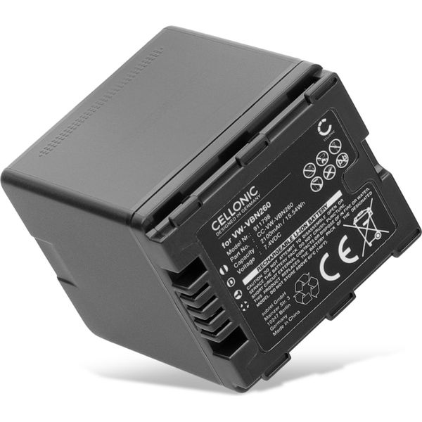 Cellonic, Batteria Per Fotocamera Compatibile Con Panasonic HC-X920 / X920M, HC-X910, VW-VBN130 (7.2V - 7.4V, 2100Mah)-image