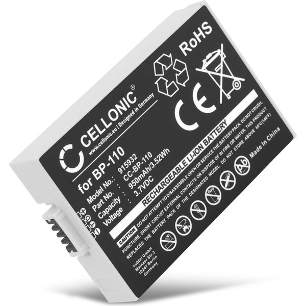 Cellonic, Batteria Per Fotocamera Compatibile Con Canon Legria Hf R205, Legria Hf R26, Legria Hf R206 (950Mah, 3.7V)-image
