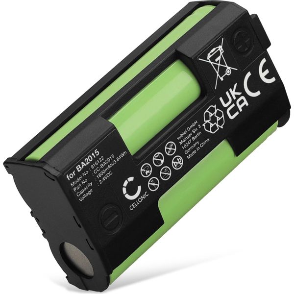 Cellonic, Batteria Per Cuffie Compatibile Con Sennheiser Ek 2000, Skm 100 (Ew100 G3), Sk 100 (Ew100 G3) (1600Mah, 2.4V) 1X Batteria Di Ricambio BA2015-image