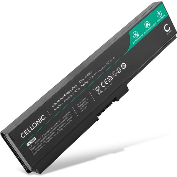 Cellonic Batteria Compatibile Con Toshiba Satellite L750, L650, L655, L750D, L670D, A660, L770, L735, PA3817U, PABAS228 4400Mah 10.8V - 11.1V Ricambio Per Portatili, Notebook, Laptop-image