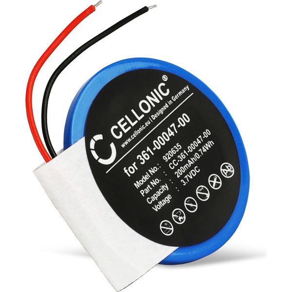 Cellonic, Batteria Per Smartwatch E Braccialetto Fitness Compatibile Con Garmin Approach S2, Forerunner 110, Approach S3 (200Mah, 3.7V) Batteria Di Ricambio 361-00047-00 361-00064-00-image
