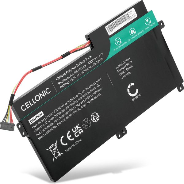 Cellonic Batteria Compatibile Con Samsung 370R5E, NP370R5E, NP450R5E, 470R5E, NP470R5E, 510R5E, NP510R5E 3400Mah 10.8V Ricambio Per Portatili, Notebook, Laptop-image