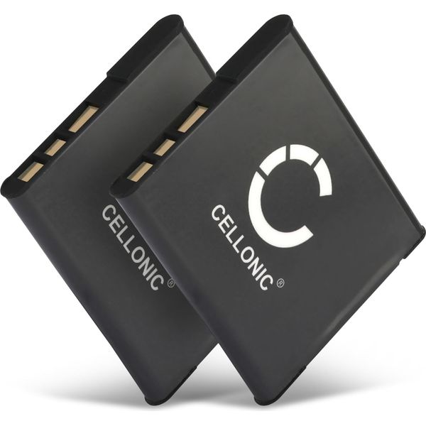 Cellonic, Batteria Per Fotocamera, Compatibile Con Sony Cyber-Shot DSC-W530, DSC-W730, DSC-W830 (3.7V, 580Mah) 2 Pezzi-image