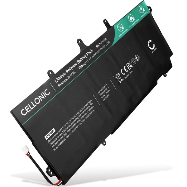 Cellonic Batteria Compatibile Con Hp Elitebook Folio 1040 G1, Elitebook Folio 1040 G2, Elitebook Folio 1040 G3, Hp BL06XL, BL06042XL 3400Mah 11.1V-image