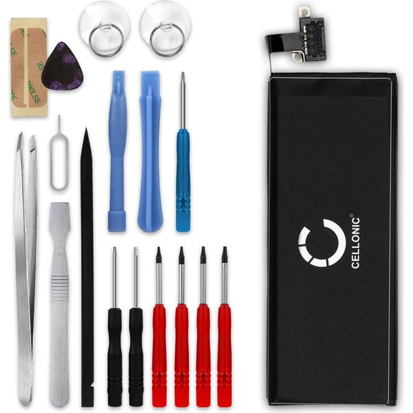 Cellonic Set Batteria Di Ricambio 616-0579 1350Mah + Cacciaviti E Strumenti Compatibile Con Apple Iphone 4S (A1387 / A1431 / A1387) Sostituzione Per Smartphone-image