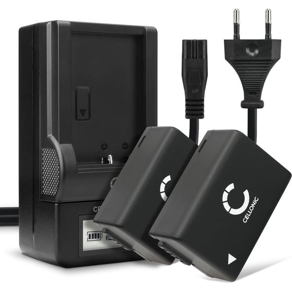 Cellonic, Batteria Per Fotocamera Compatibile Con Panasonic Lumix DC-FZ82, DMW-BMB9E, DMC-FZ72 (7.4V, 800Mah) 2 Pezzi + Caricabatterie-image