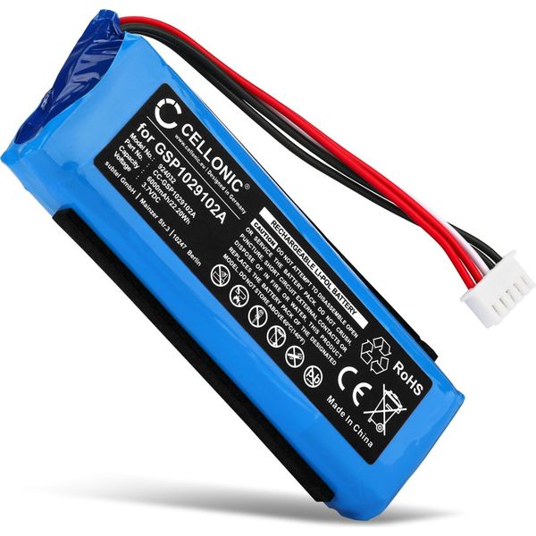 Cellonic, Batteria Per Altoparlante Compatibile Con Jbl Charge 3, Charge 3 Stealth Edition (6000Mah, 3.7V) Batteria Di Ricambio GSP1029102A-image