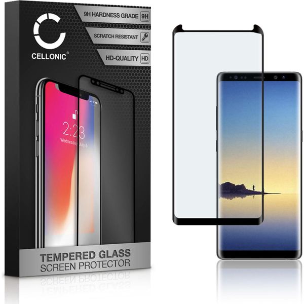Vetro Temperato 9H Cellonic Compatibile Con Samsung Galaxy Note 8 (SM-N950) (3D Full Cover 9H, Screen Protector Glass Pellicola Protettiva Per Telefono Smartphone-image