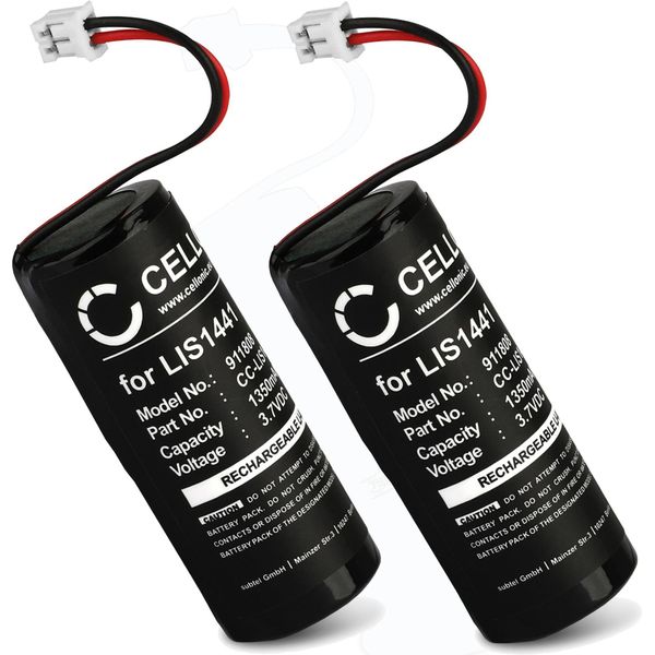 2X Cellonic Batteria LIS1441 Compatibile Con Sony PS3 / PS4 Move Motion Controller, Playstation Move Ricambio Da 1350Mah Per Controller Console Giochi Palmare-image
