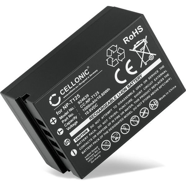 Subtel, Batteria Per Fotocamera, Compatibile Con Fuji Fujifilm Gfx 50S, NP-T125, 100, GFX100, 50R (10.8V, 1000Mah)-image