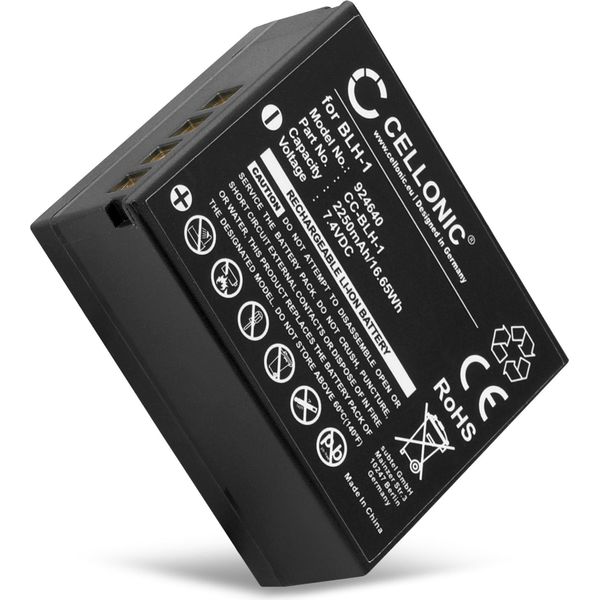 Cellonic, Batteria Per Fotocamera, Compatibile Con Olympus BLH-1, OM-D E-M1, Mark Ii, Iii, E-M1X (11.1V, 2250Mah)-image
