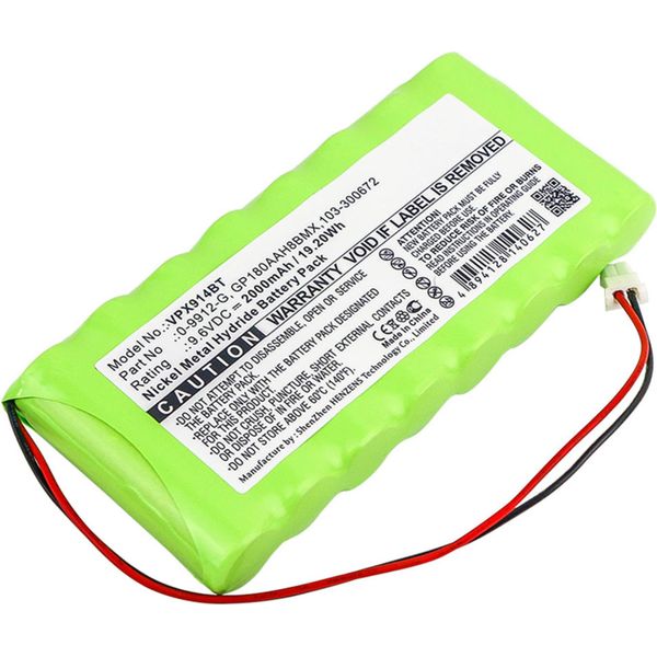 Cellonic, Batteria Per Tecnologia Domestica, Compatibile Con Visonic GP180AAH8BMX, Powermax Pro, 0-9912-G (9.6V, 2000Mah)-image