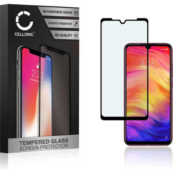 Vetro Temperato 9H Cellonic Compatibile Con Xiaomi Redmi Note 7 Pro (3D Case-Friendly 9H, Screen Protector Glass Pellicola Protettiva Per Telefono Smartphone-image