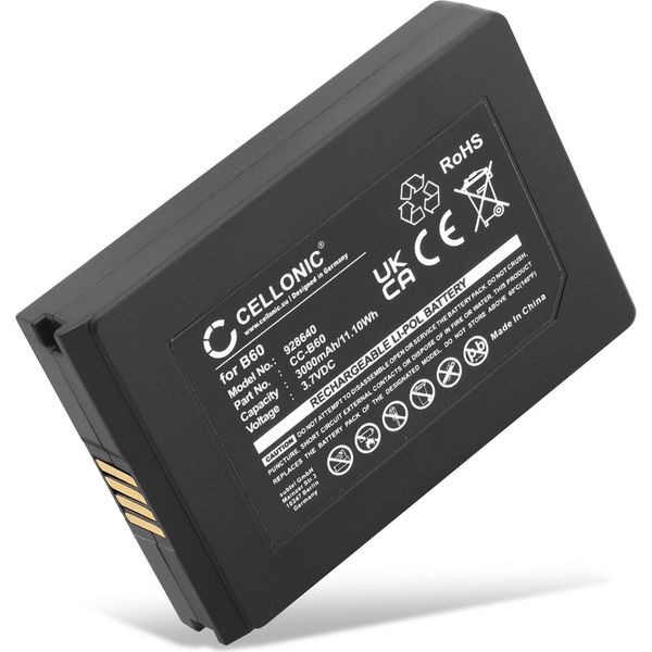 Cellonic, Batteria Per Terminale Di Pagamento / Pos Compatibile Con Vectron Mobilepro Iii, Pos, 3, 3, B60 (3.7V, 3000Mah)-image