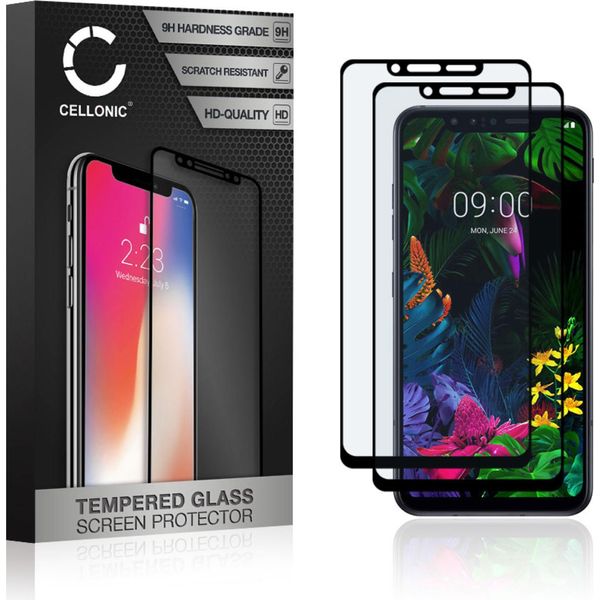 2X Vetro Temperato 9H Cellonic Compatibile Con Lg G8S Thinq (3D Case-Friendly 9H, Screen Protector Glass Pellicola Protettiva Per Telefono Smartphone-image