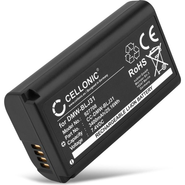 Cellonic, Batteria Per Fotocamera Compatibile Con Panasonic Lumix DC-S1, Lumix DC-S1H, Lumix DC-S1R (3400Mah, 7.4V)-image