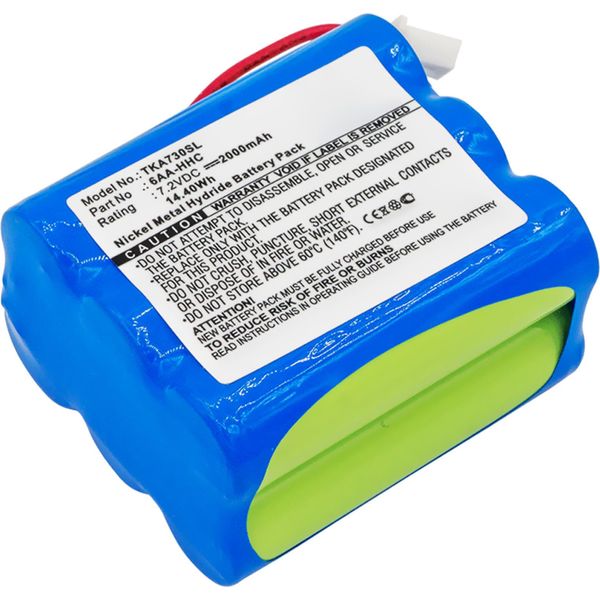 Cellonic, Batteria Per Altoparlante Compatibile Con Tdk Life On Record A73, Life On Record A73 Boombox (2000Mah, 7.2V) Batteria Di Ricambio 6AA-HHC-image