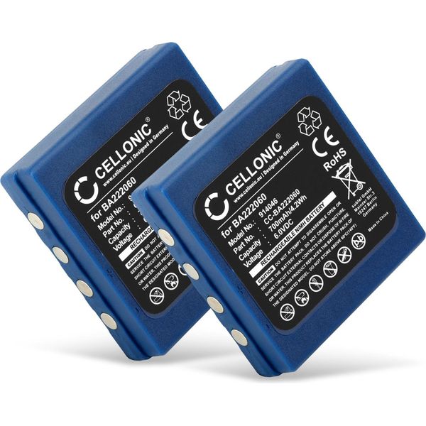 Cellonic, Batteria Per Compatibile Con Hbc Radiomatic BA222060, Micron 5, Orbit (6V, 700Mah) 2 Pezzi-image