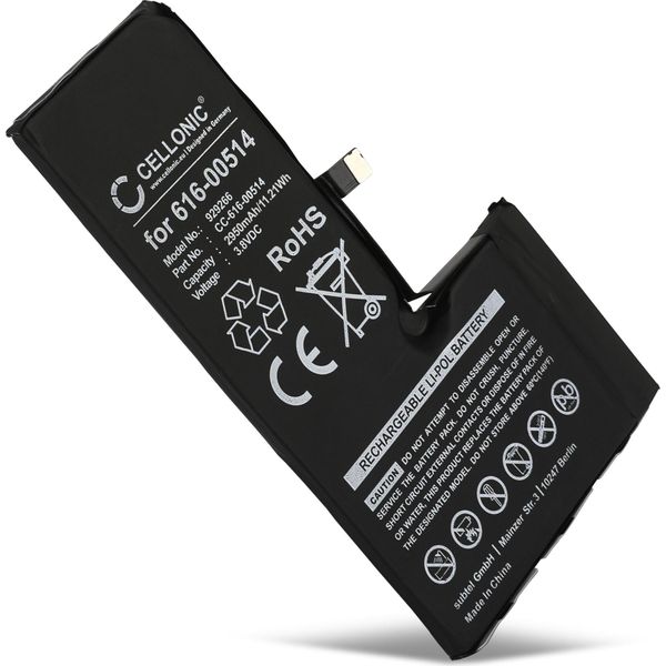 Cellonic, Batteria Per Telefonia Mobile Compatibile Con Apple Iphone Xs, 616-00512, 616-00514 (3.8V, 2950Mah)-image