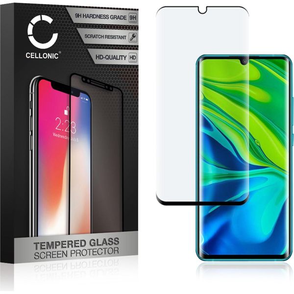Vetro Temperato 9H Cellonic Compatibile Con Xiaomi Mi Note 10 / Mi Note 10 Pro (3D Full Cover 9H, Screen Protector Glass Pellicola Protettiva Per Telefono Smartphone-image
