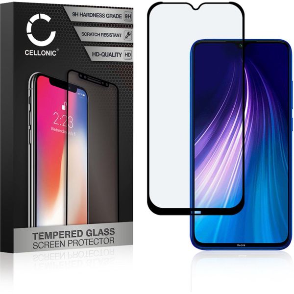 Vetro Temperato 9H Cellonic Compatibile Con Xiaomi Redmi Note 8 (3D Full Cover 9H, Screen Protector Glass Pellicola Protettiva Per Telefono Smartphone-image